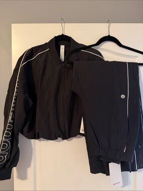 Lululemon Women’s Crinkle Nylon Track Pants and Jacket Wordmark
